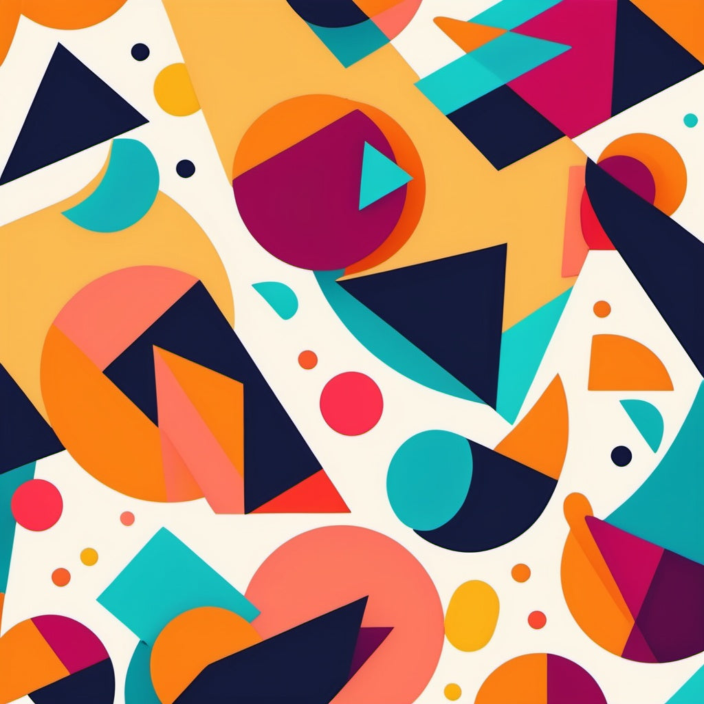 AI generated contemporary abstract food background combining bold geometric shapes and vibrant accent colors to deliver a modern eye catching design ideal for social media marketing and digital branding in the food industry