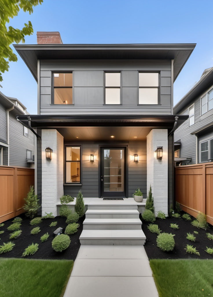 Elegant high-end townhome with luxurious finishes and private yard.