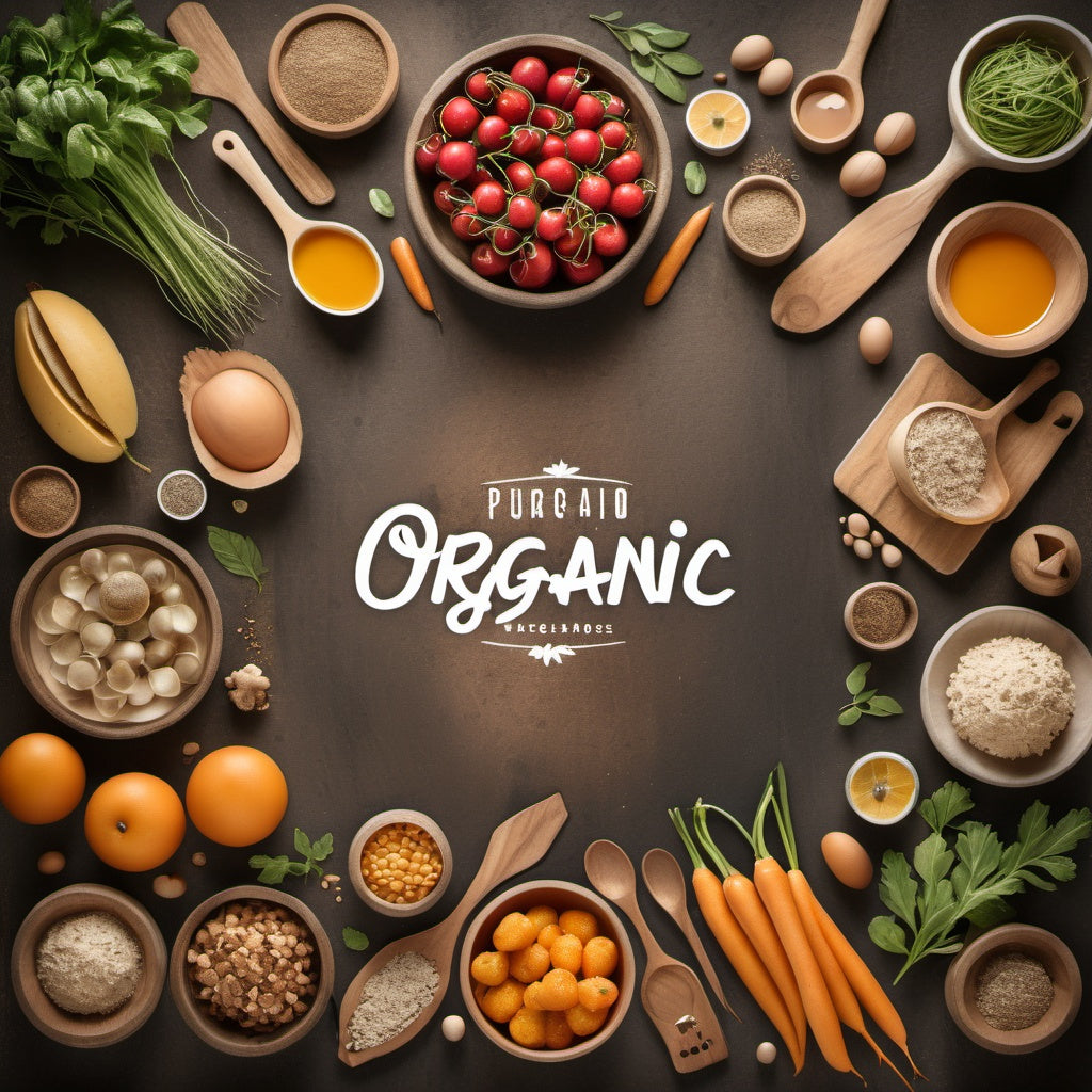 Elevate your food brand with a rustic organic background featuring warm tones and natural textures that capture the essence of fresh ingredients ideal for social media marketing and digital branding