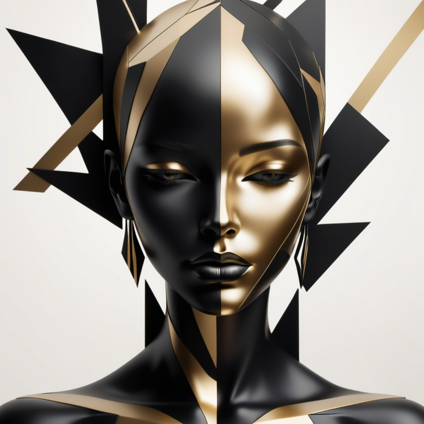 Abstract Black and Gold Woman Portrait Collection -Bundle -LIMITED TIME OFFER