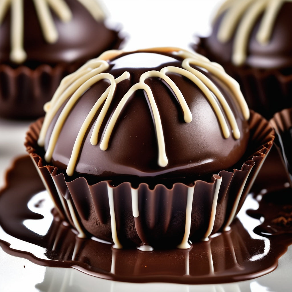 Gourmet chocolate truffle with ganache center