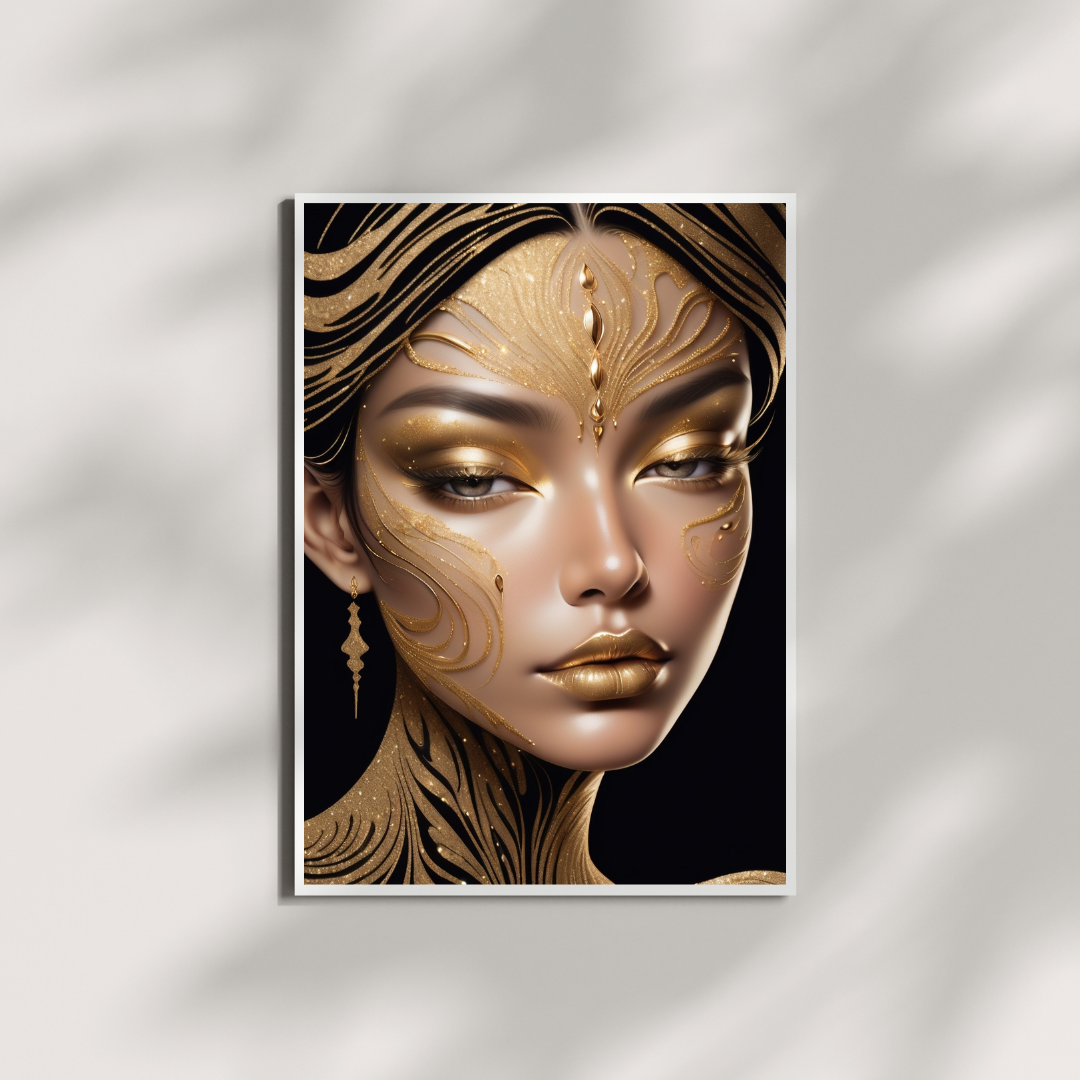 Abstract Black and Gold Woman Portrait Collection -Bundle -LIMITED TIME OFFER