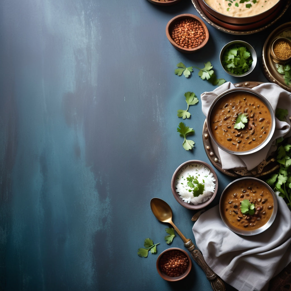 Rich Dal Makhani with Fresh Cilantro Garnish