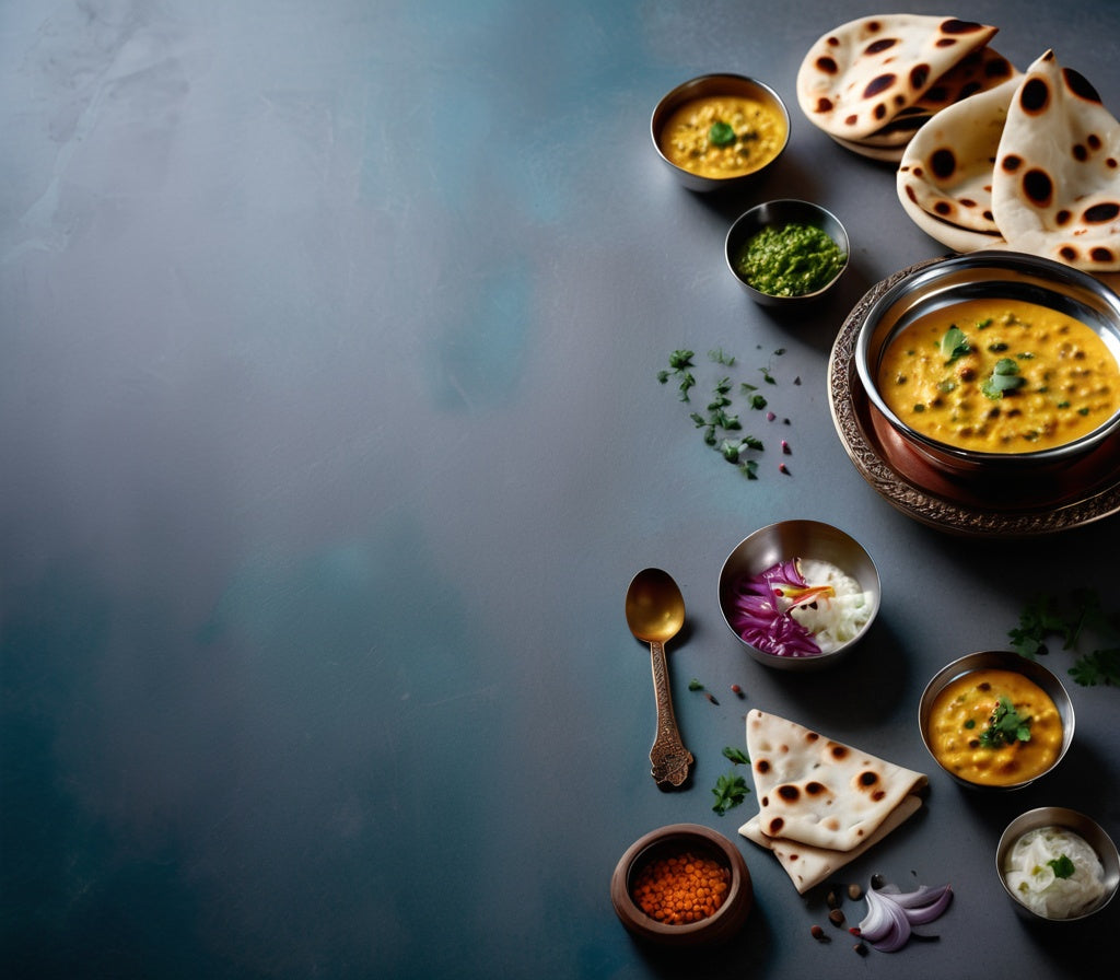 Creamy Dal Tadka with Naan and Ghee