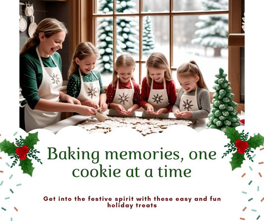 Family decorating Christmas cookies in a festive kitchen