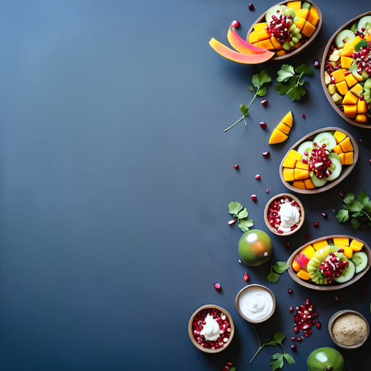 Fresh Fruit Chaat with Mango, Pomegranate, and Chat Masala