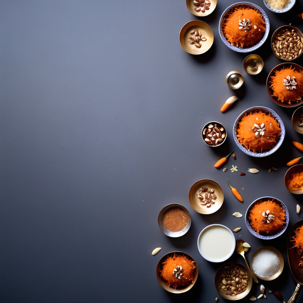 Gajar Ka Halwa with Grated Carrots, Milk, and Nuts