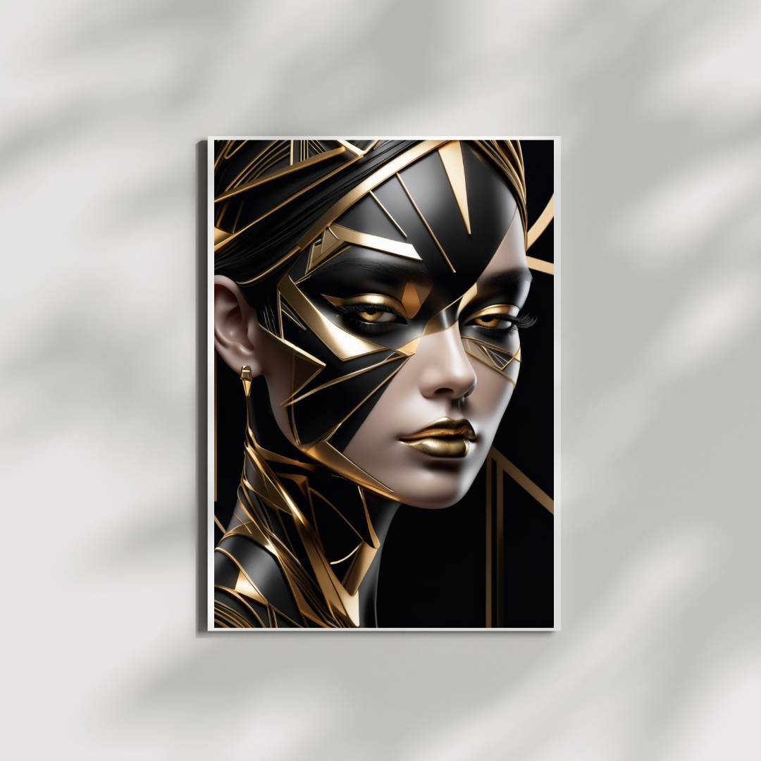 Abstract Black and Gold Woman Portrait Collection -Bundle -LIMITED TIME OFFER