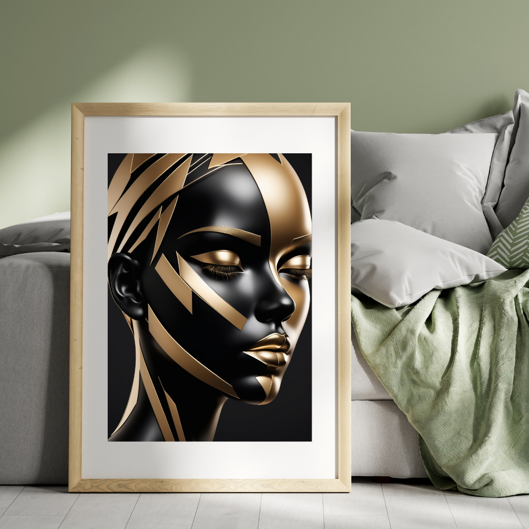 Abstract Black and Gold Woman Portrait Collection -Bundle -LIMITED TIME OFFER