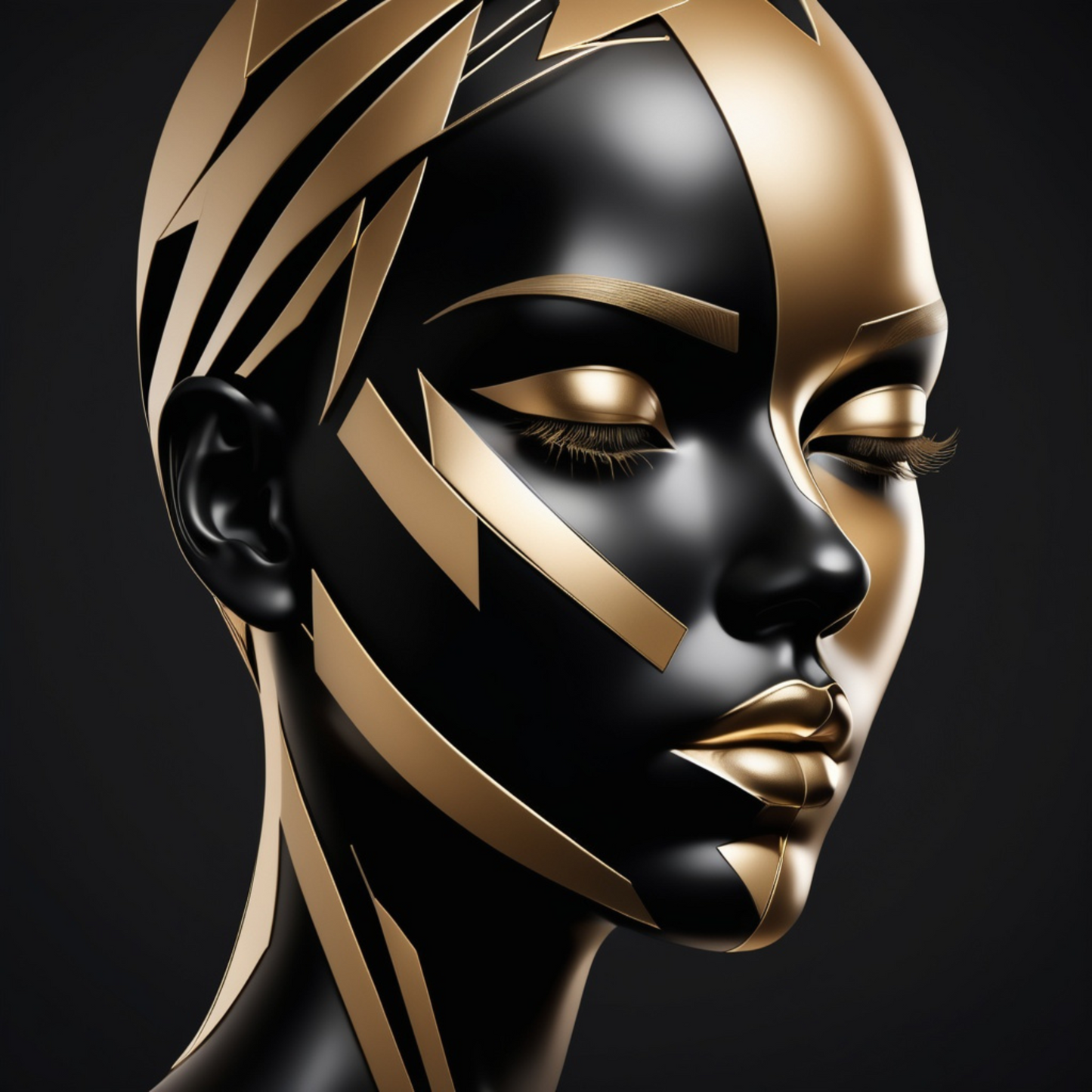 Abstract Black and Gold Woman Portrait Collection -Bundle -LIMITED TIME OFFER