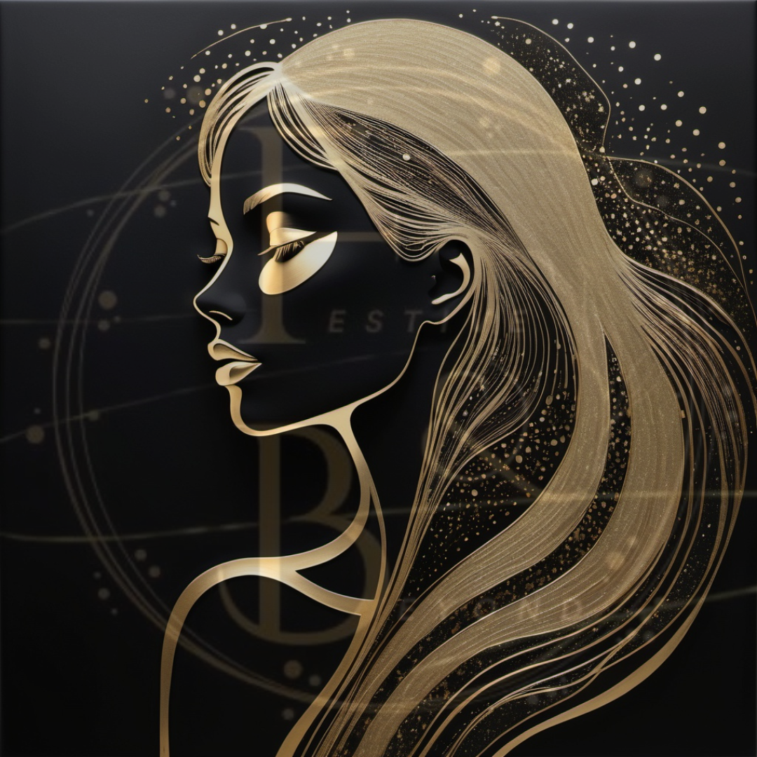 20 luxury abstract art pieces with gold & silver glitter, geometric & minimalist portraits Collection