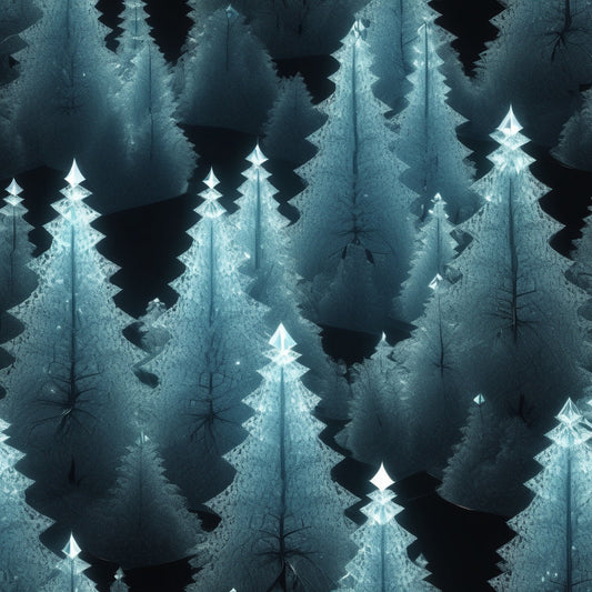 A never-ending fractal forest with glowing crystal trees