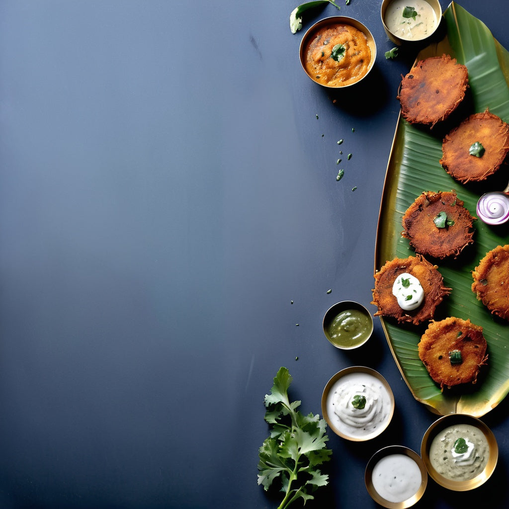 Crispy Masala Vada with Coconut Chutney