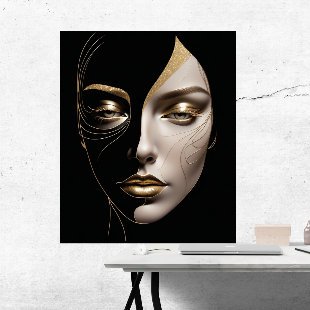 Abstract Black and Gold Woman Portrait Collection -Bundle -LIMITED TIME OFFER