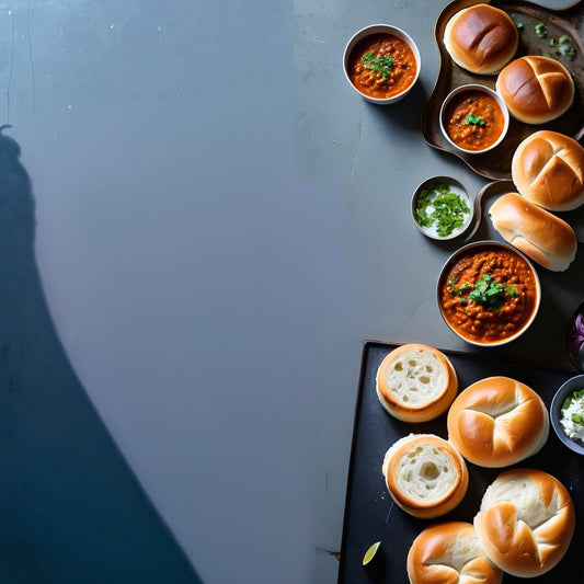 Spicy Pav Bhaji with Buttered Pav